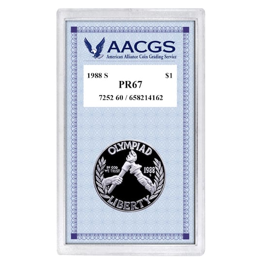 Proof 1988S Seoul Olympiad Commemorative Silver Dollar graded PR67